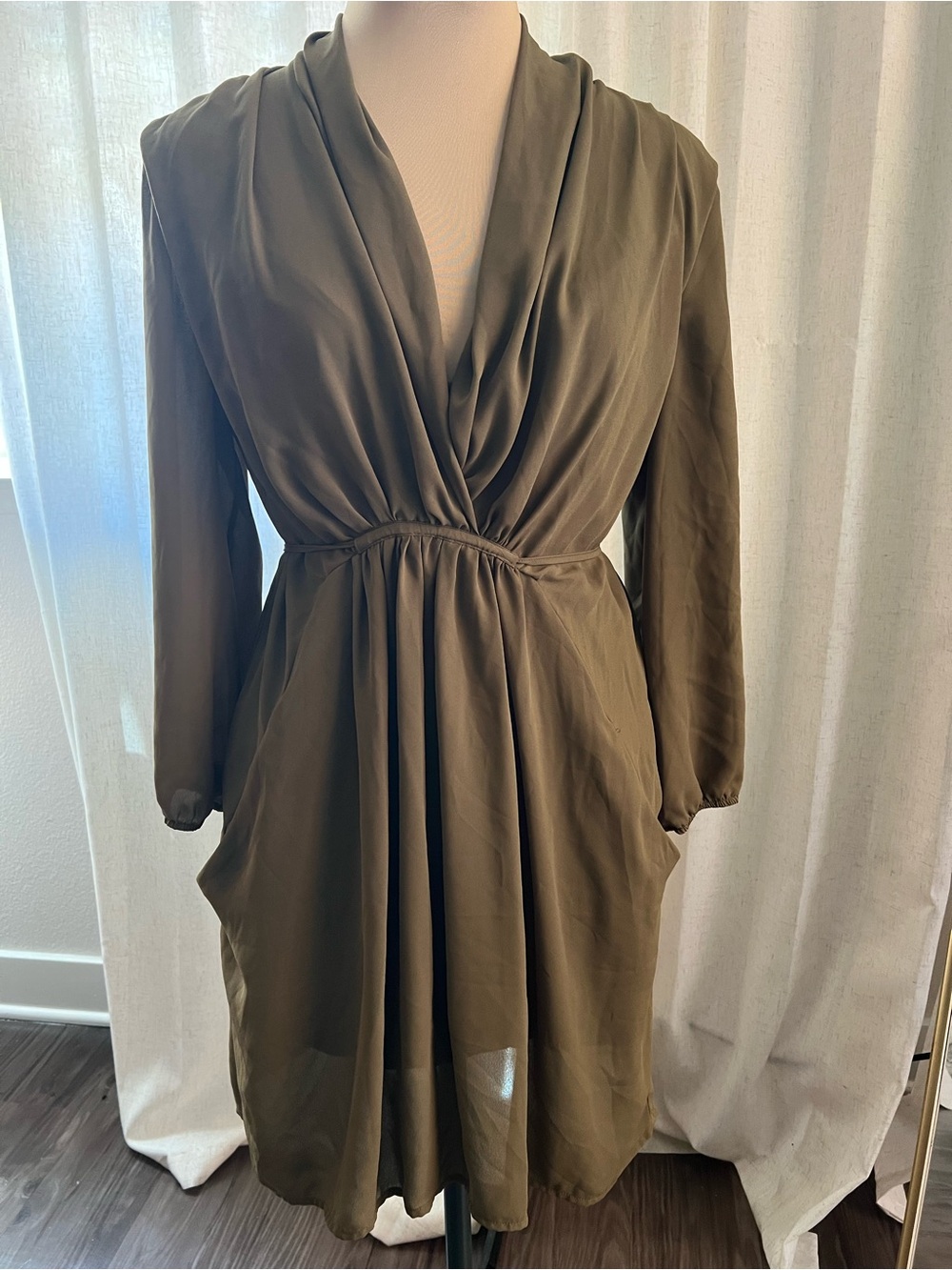 Olive green dress